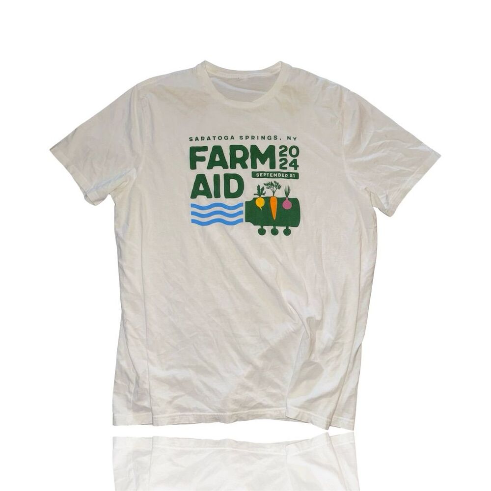 Farm Aid 2024 Festival T-Shirt Saratoga Springs NY Unisex L: Willie Nelson: